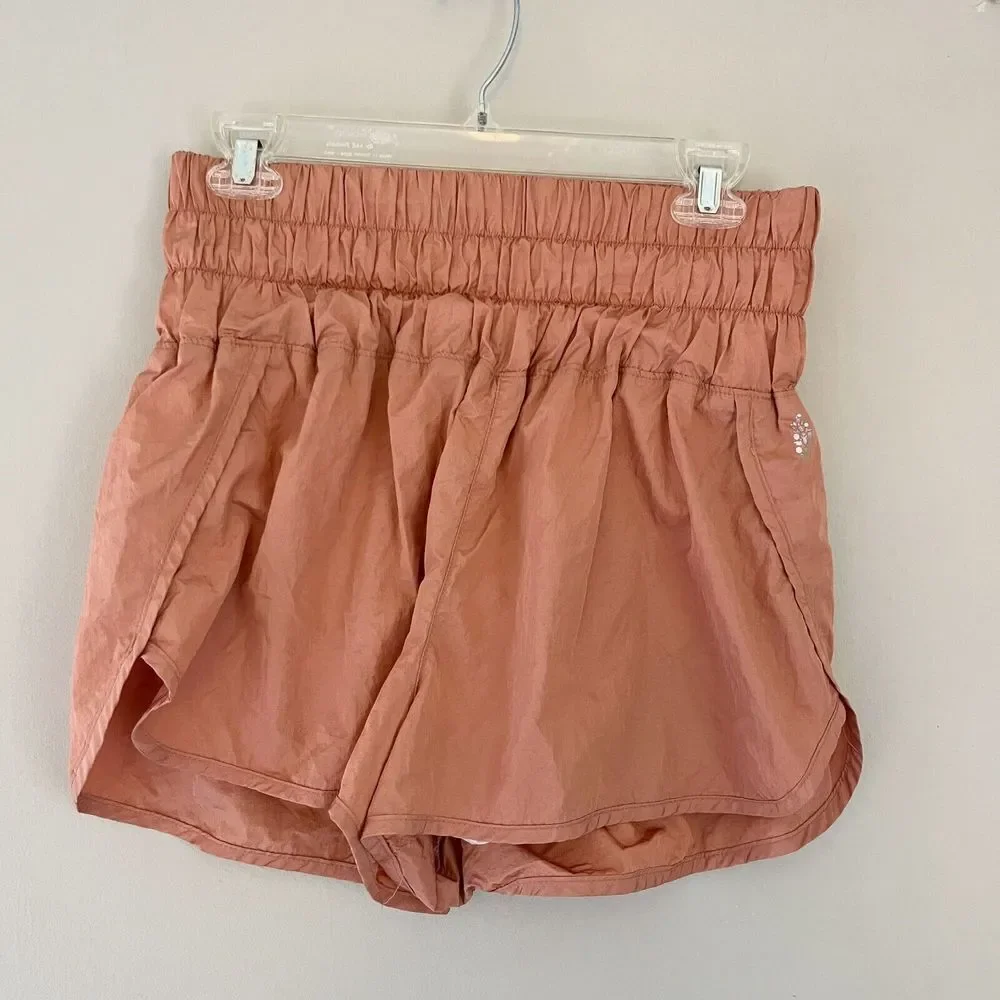 FP Movement Free People Womens Peach The Way Home Athletic Shorts Large Pull On - Picture 4 of 9
